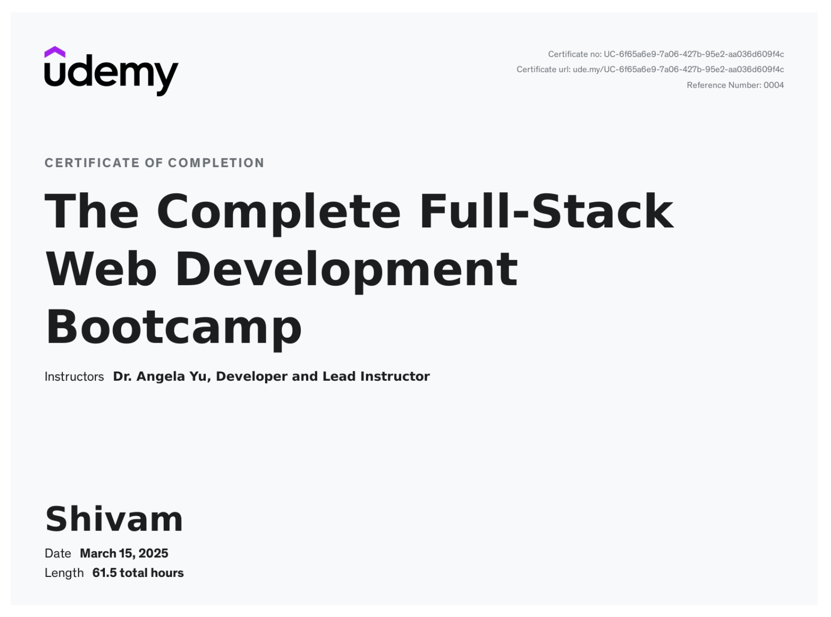 Full-Stack Web Development Bootcamp